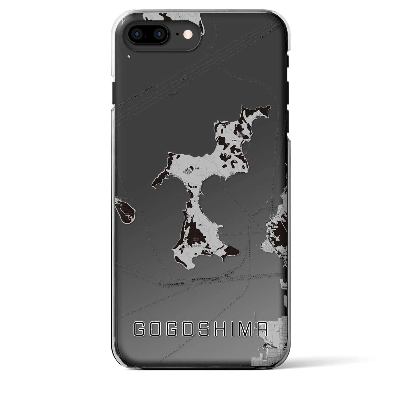 【興居島（愛媛県）】地図柄iPhoneケース（クリアタイプ）