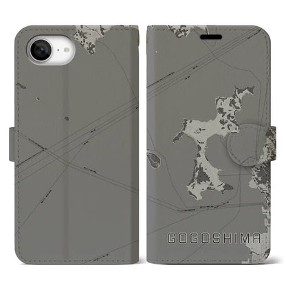 【興居島（愛媛県）】地図柄iPhoneケース（手帳タイプ）