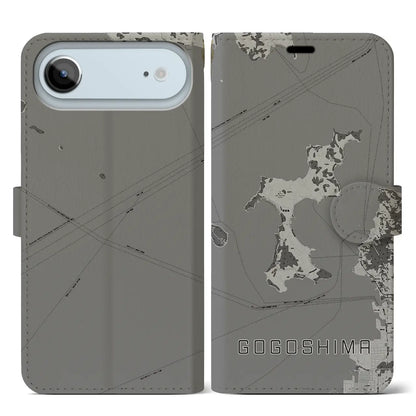 【興居島（愛媛県）】地図柄iPhoneケース（手帳タイプ）