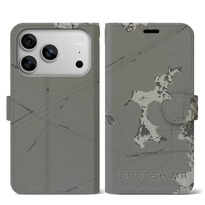 【興居島（愛媛県）】地図柄iPhoneケース（手帳タイプ）