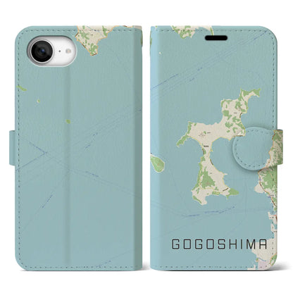 【興居島（愛媛県）】地図柄iPhoneケース（手帳タイプ）