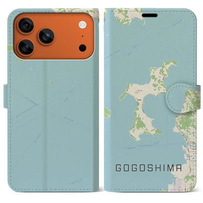 【興居島（愛媛県）】地図柄iPhoneケース（手帳タイプ）