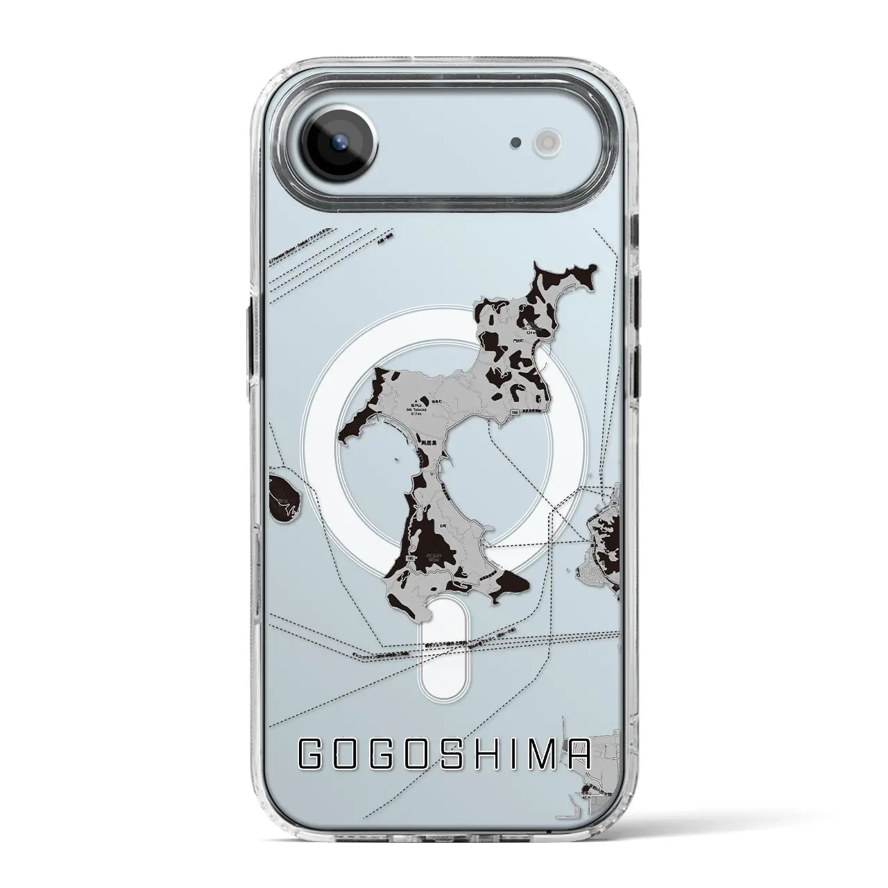 【興居島（愛媛県）】地図柄iPhoneケース（MagSafeタイプ）