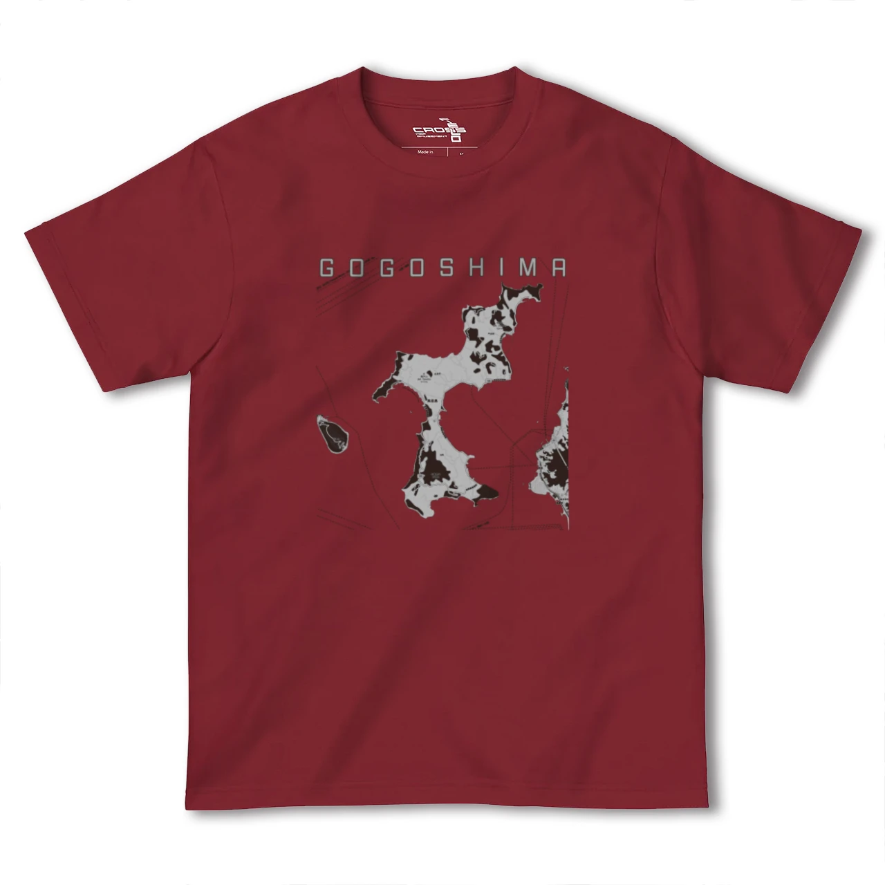 【興居島（愛媛県）】地図柄ヘビーウェイトTシャツ