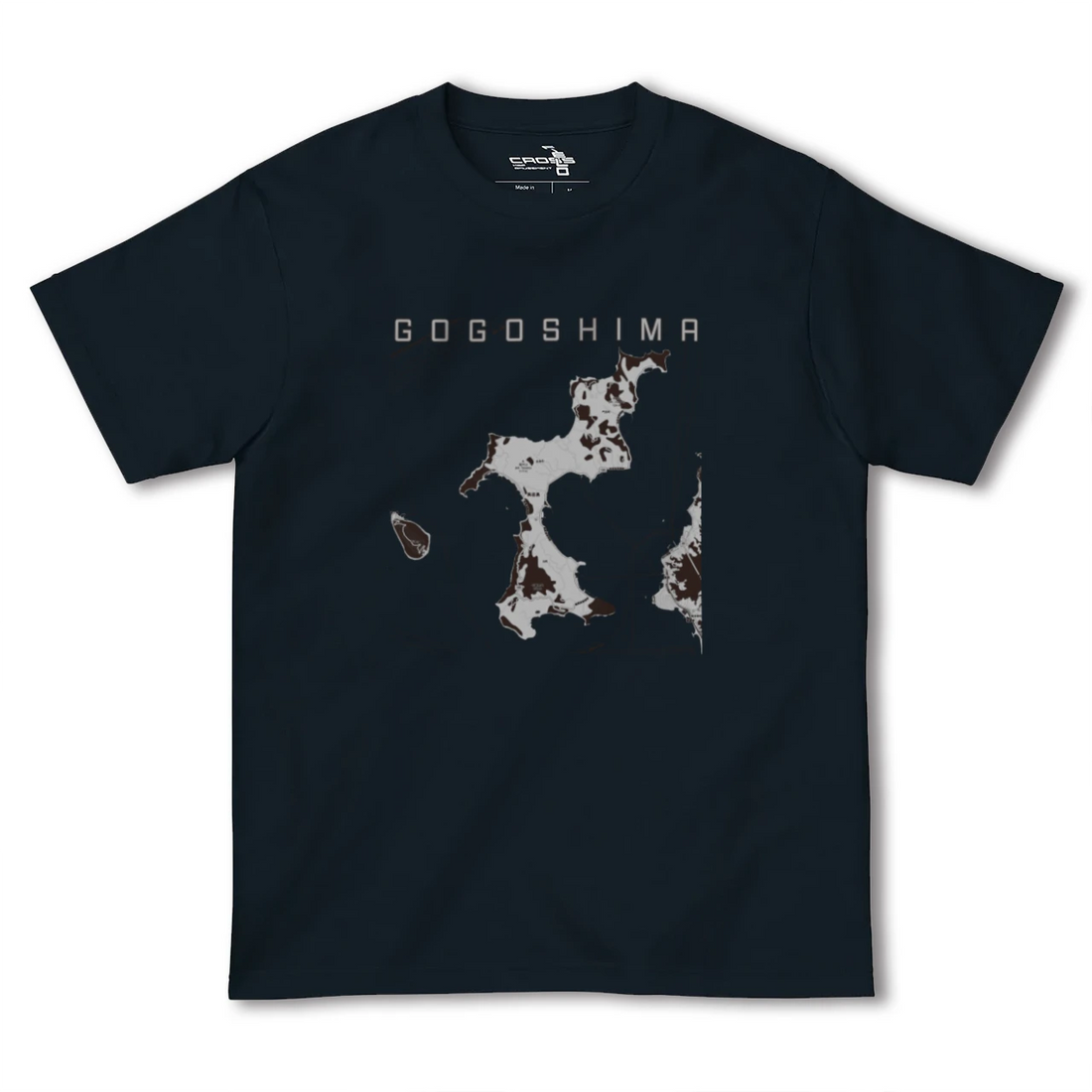 【興居島(愛媛県)】地図柄ヘビーウェイトTシャツ