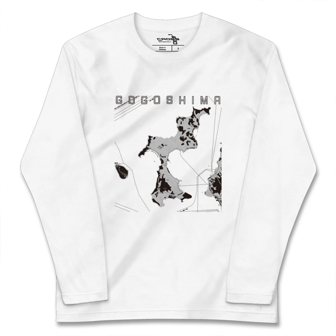 【興居島(愛媛県)】地図柄ロングスリーブTシャツ