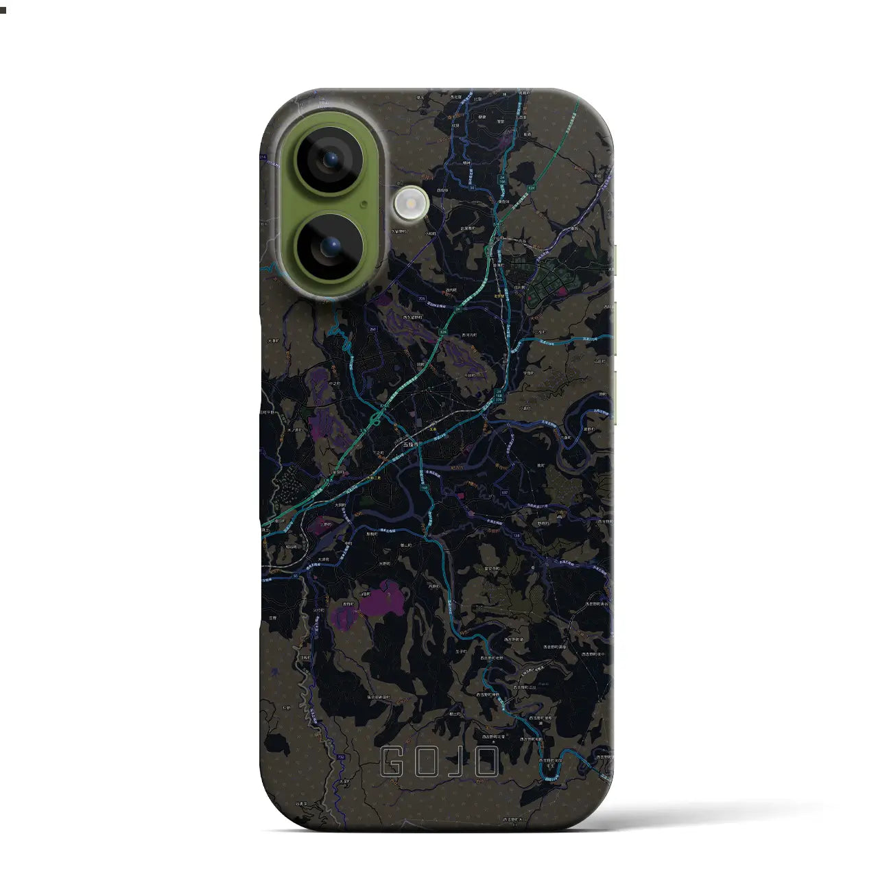 【五條（奈良県）】地図柄iPhoneケース（バックカバータイプ）