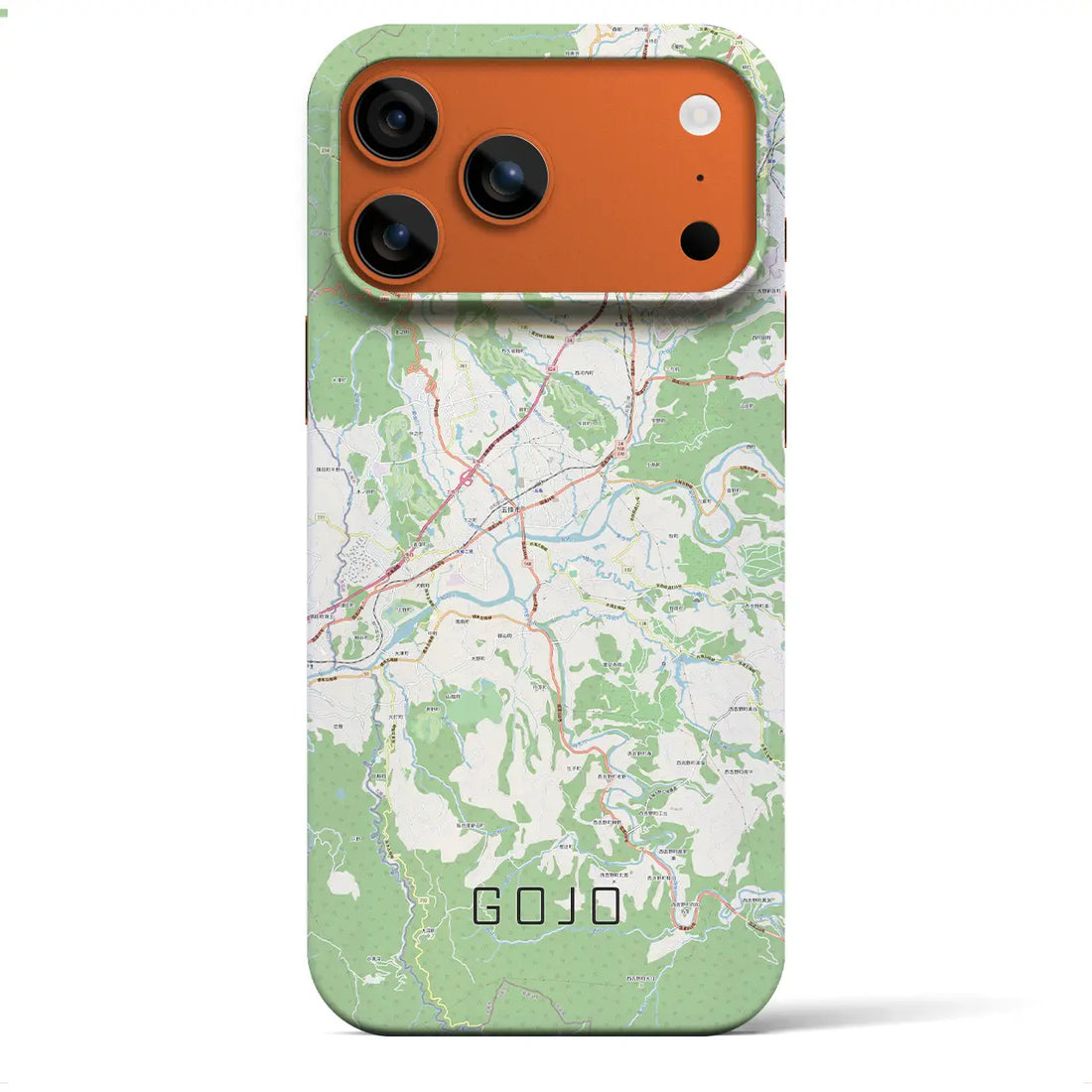 【五條（奈良県）】地図柄iPhoneケース（バックカバータイプ）ナチュラル・iPhone 17 Pro Max 用