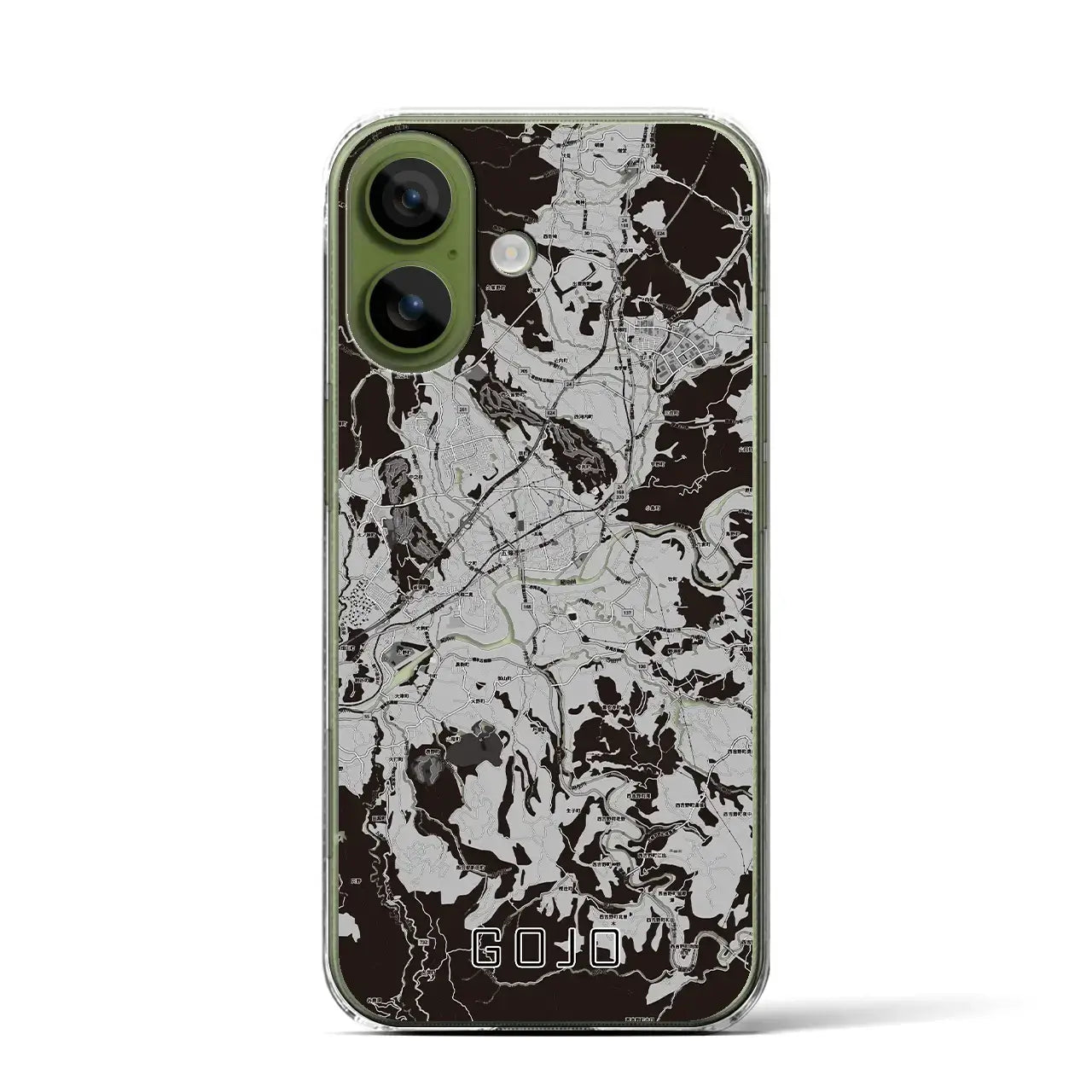 【五條（奈良県）】地図柄iPhoneケース（クリアタイプ）