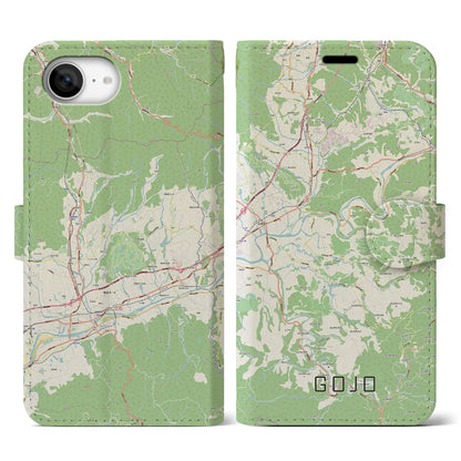 【五條（奈良県）】地図柄iPhoneケース（手帳タイプ）