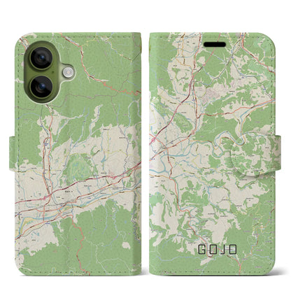 【五條（奈良県）】地図柄iPhoneケース（手帳タイプ）