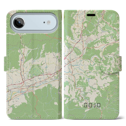 【五條（奈良県）】地図柄iPhoneケース（手帳タイプ）