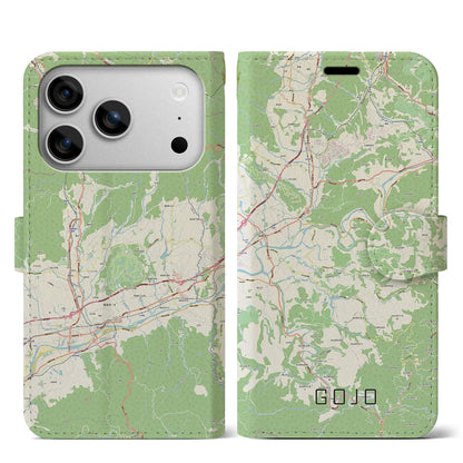 【五條（奈良県）】地図柄iPhoneケース（手帳タイプ）