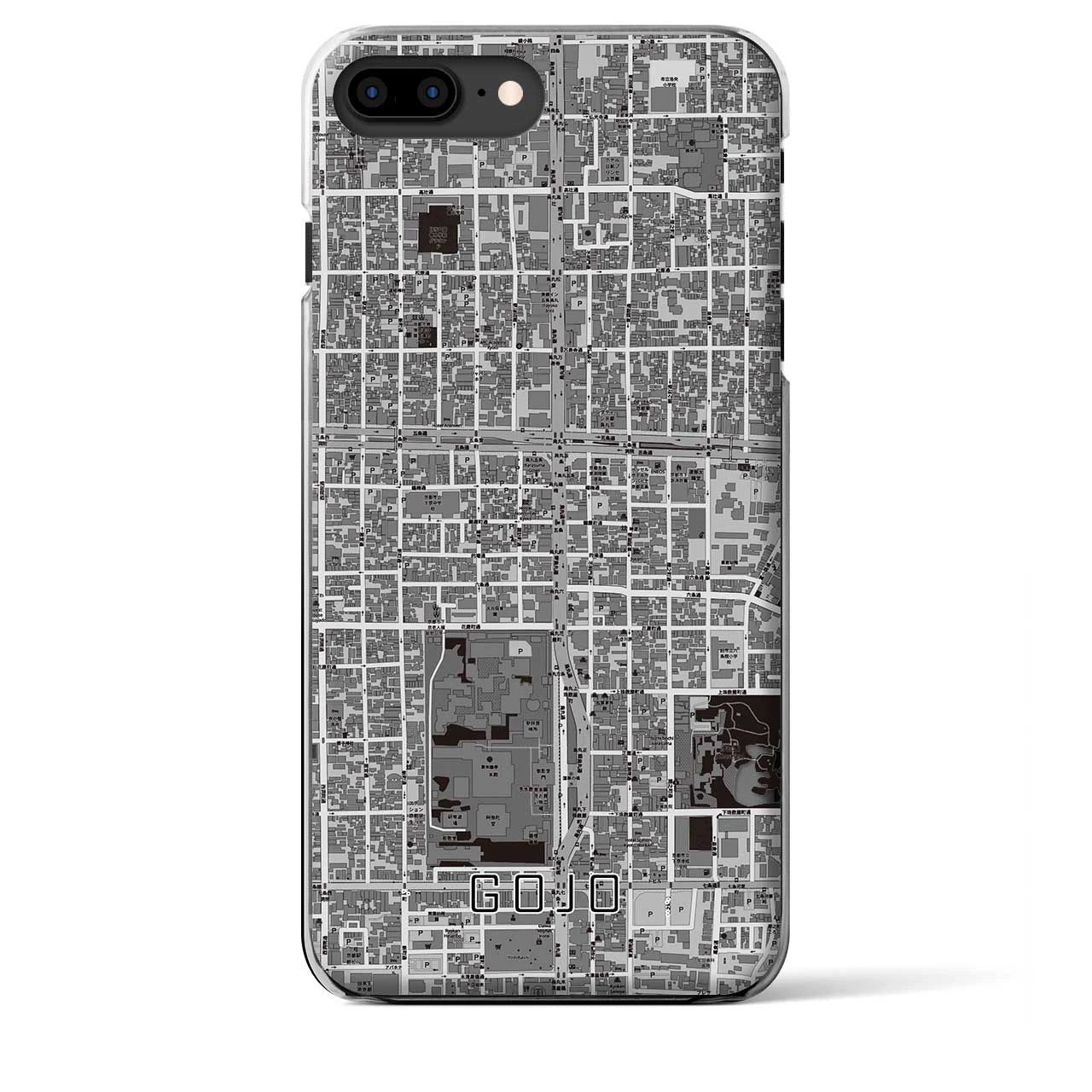 【五条（京都府）】地図柄iPhoneケース（クリアタイプ）