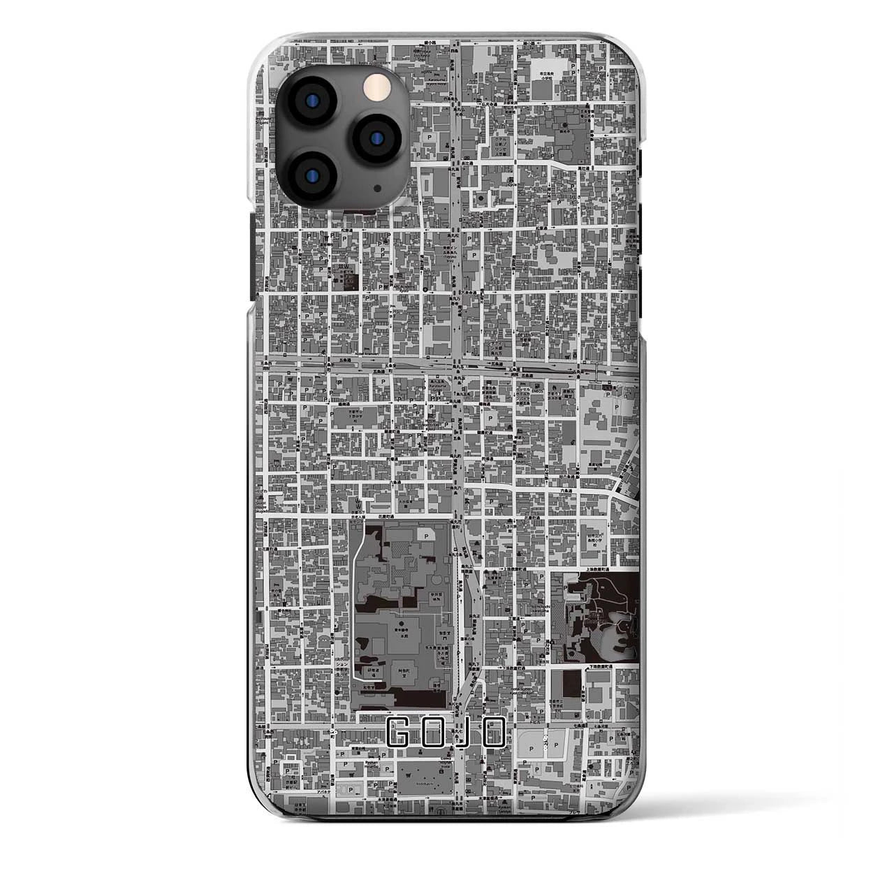 【五条（京都府）】地図柄iPhoneケース（クリアタイプ）