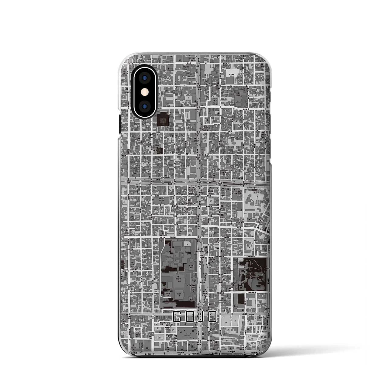 【五条（京都府）】地図柄iPhoneケース（クリアタイプ）