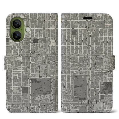 【五条（京都府）】地図柄iPhoneケース（手帳タイプ）