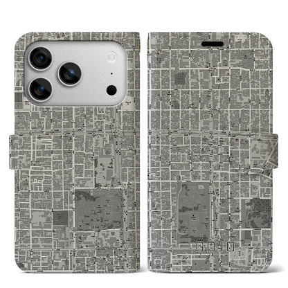 【五条（京都府）】地図柄iPhoneケース（手帳タイプ）