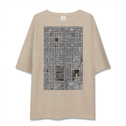 【五条（京都府）】地図柄ビッグシルエットTシャツ