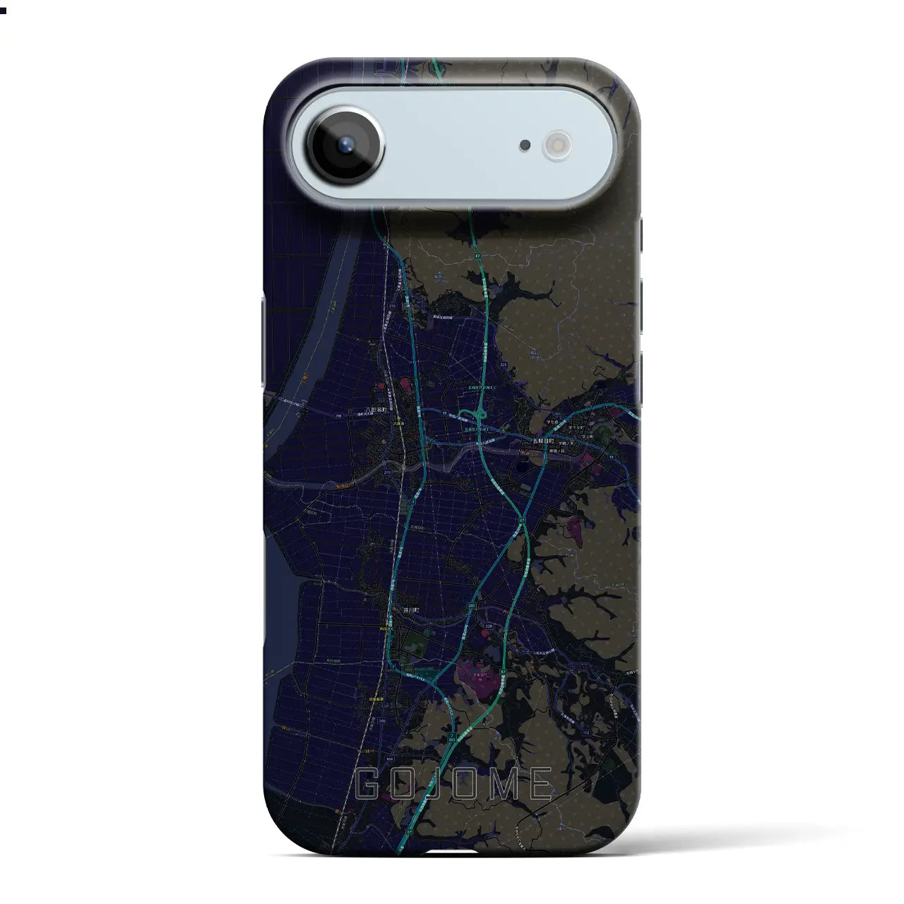 【五城目（秋田県）】地図柄iPhoneケース（バックカバータイプ）