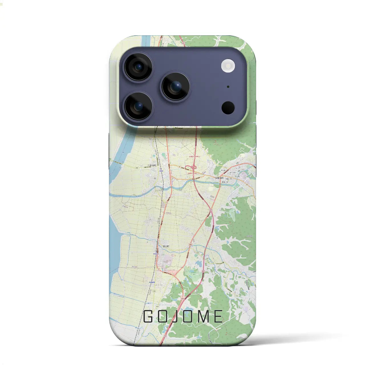 【五城目（秋田県）】地図柄iPhoneケース（バックカバータイプ）