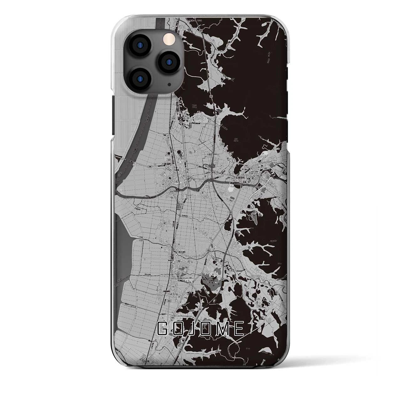 【五城目（秋田県）】地図柄iPhoneケース（クリアタイプ）