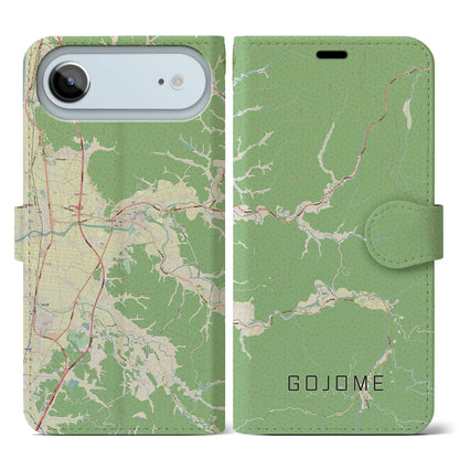 【五城目（秋田県）】地図柄iPhoneケース（手帳タイプ）