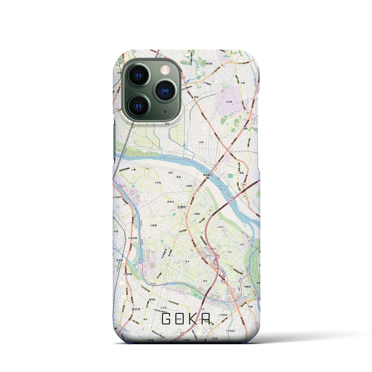【五霞（茨城県）】地図柄iPhoneケース（バックカバータイプ）