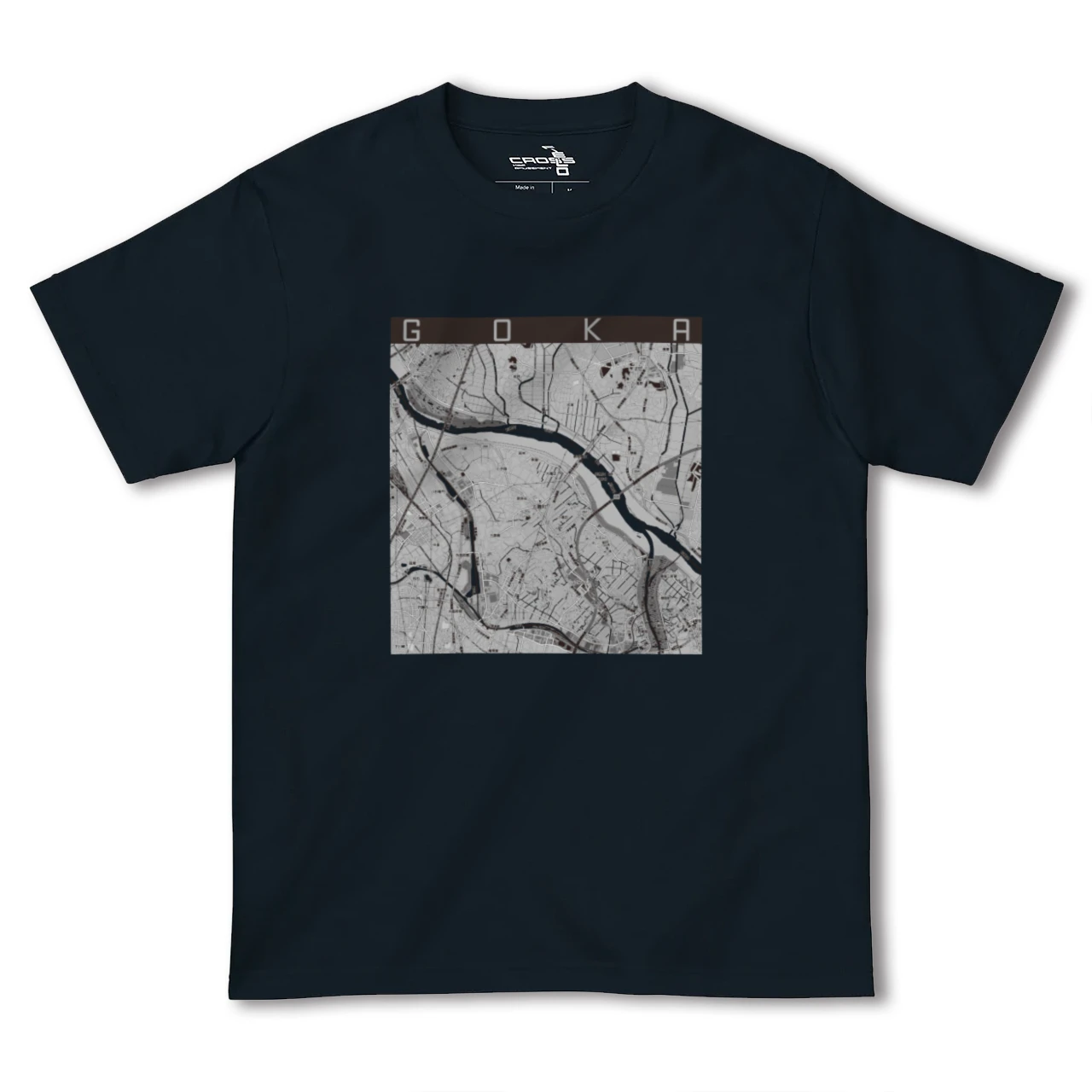 【五霞（茨城県）】地図柄ヘビーウェイトTシャツ