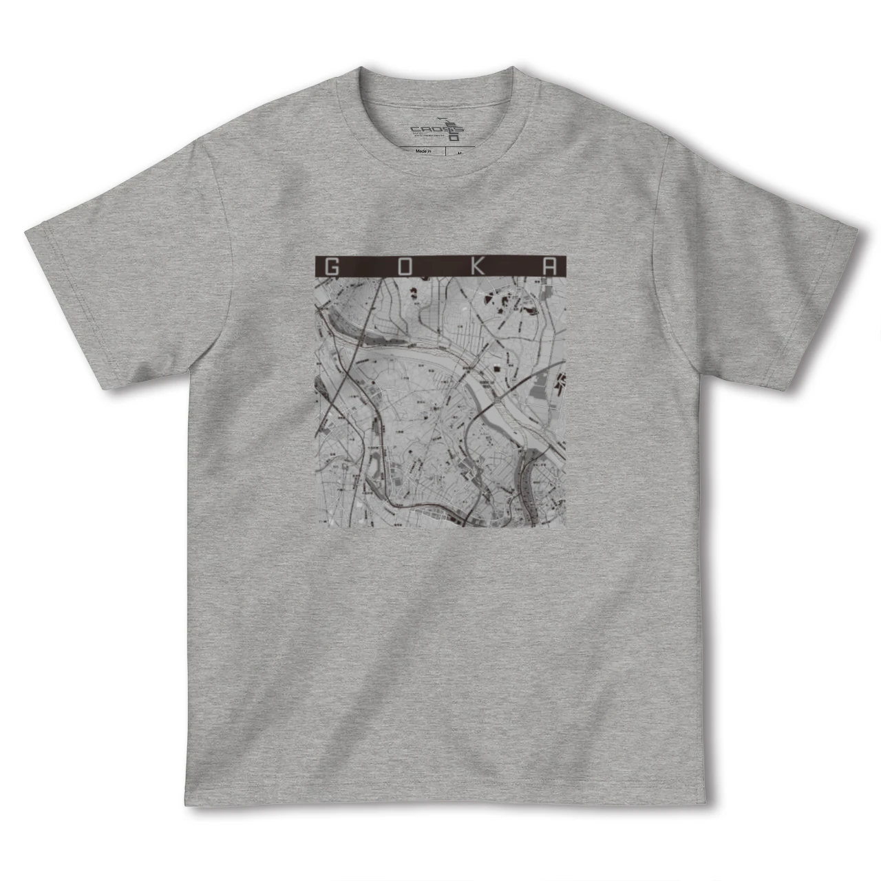 【五霞（茨城県）】地図柄ヘビーウェイトTシャツ