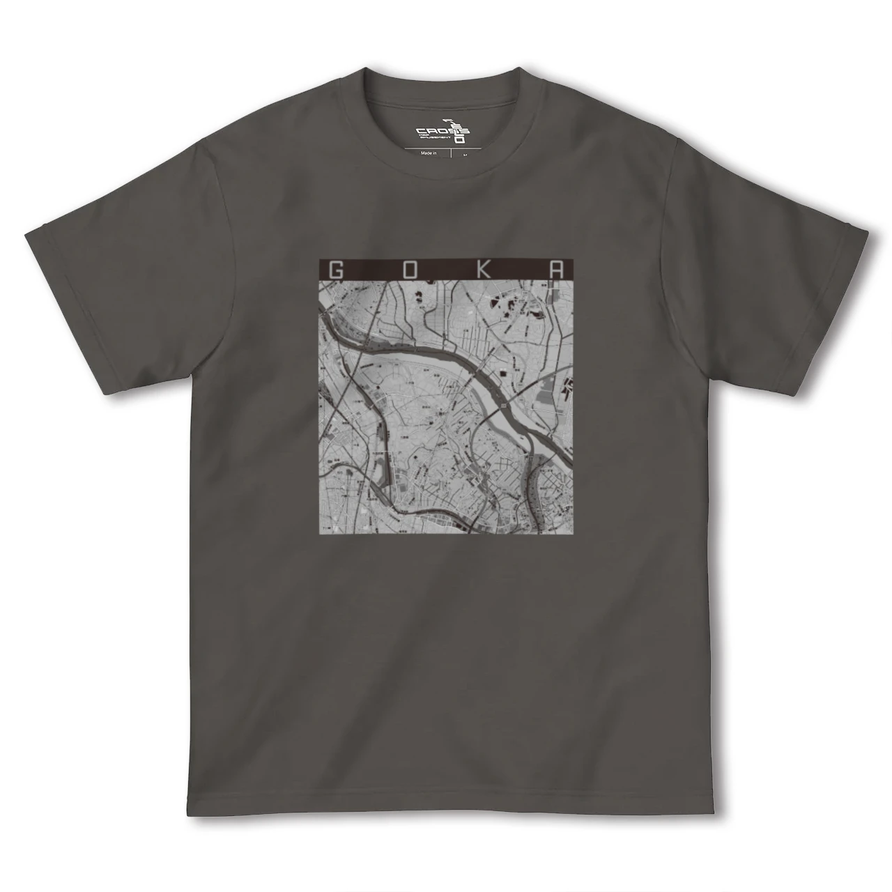 【五霞（茨城県）】地図柄ヘビーウェイトTシャツ