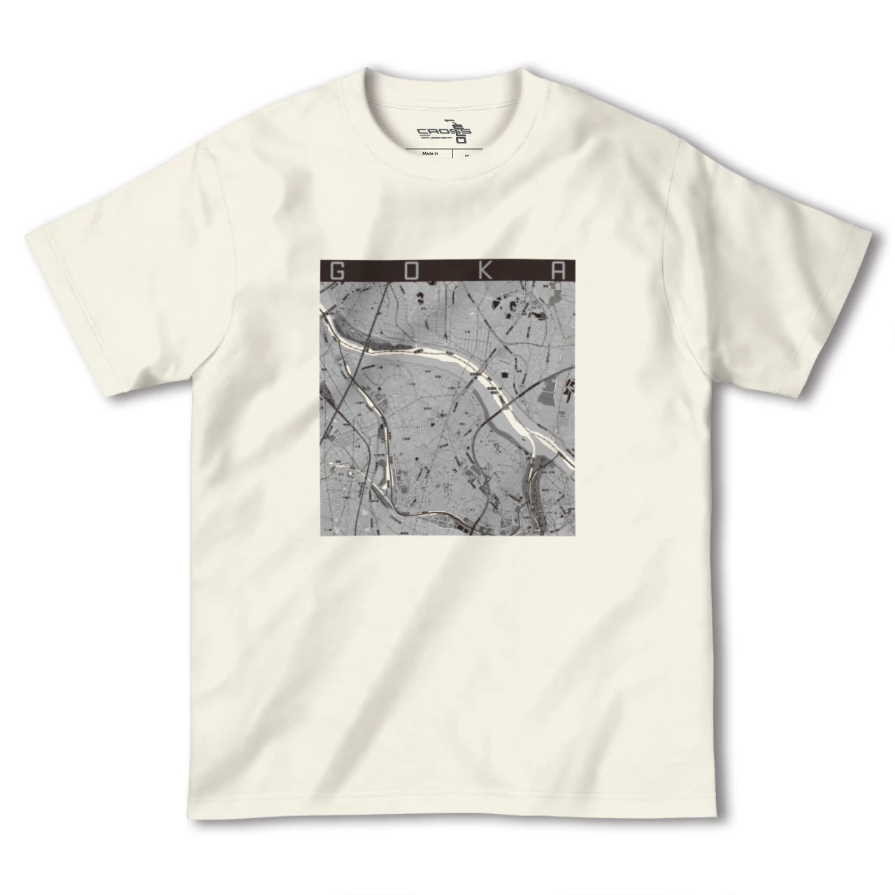 【五霞（茨城県）】地図柄ヘビーウェイトTシャツ