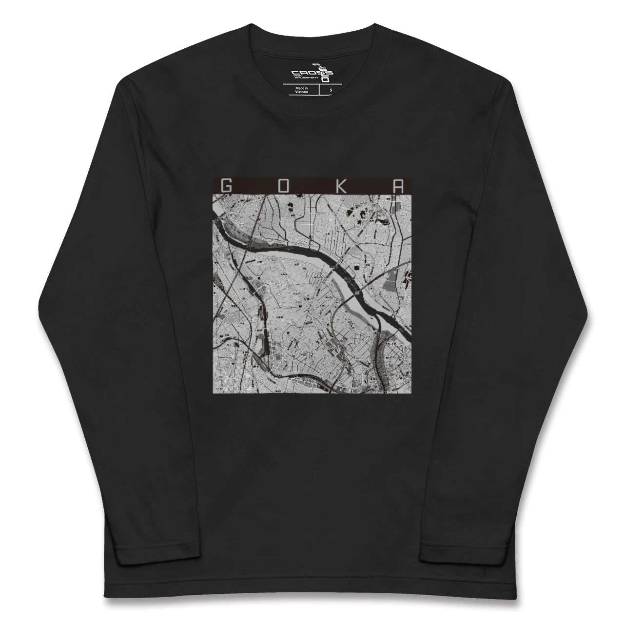 【五霞（茨城県）】地図柄ロングスリーブTシャツ