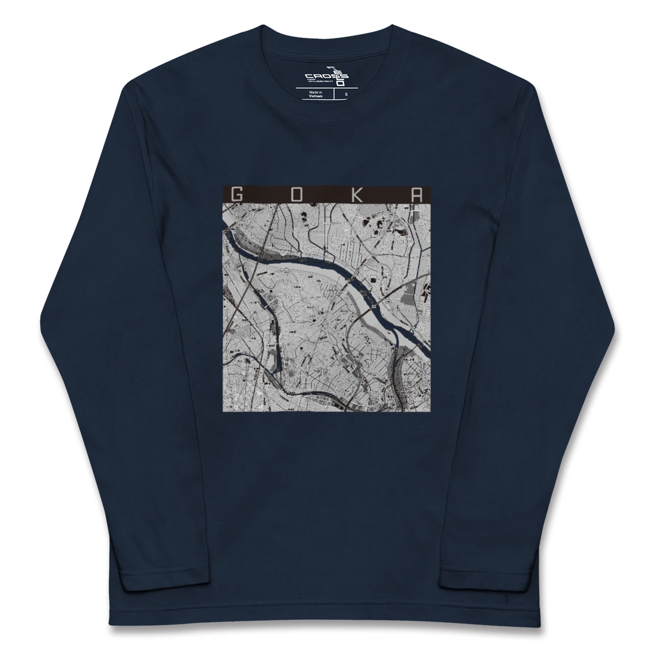 【五霞（茨城県）】地図柄ロングスリーブTシャツ