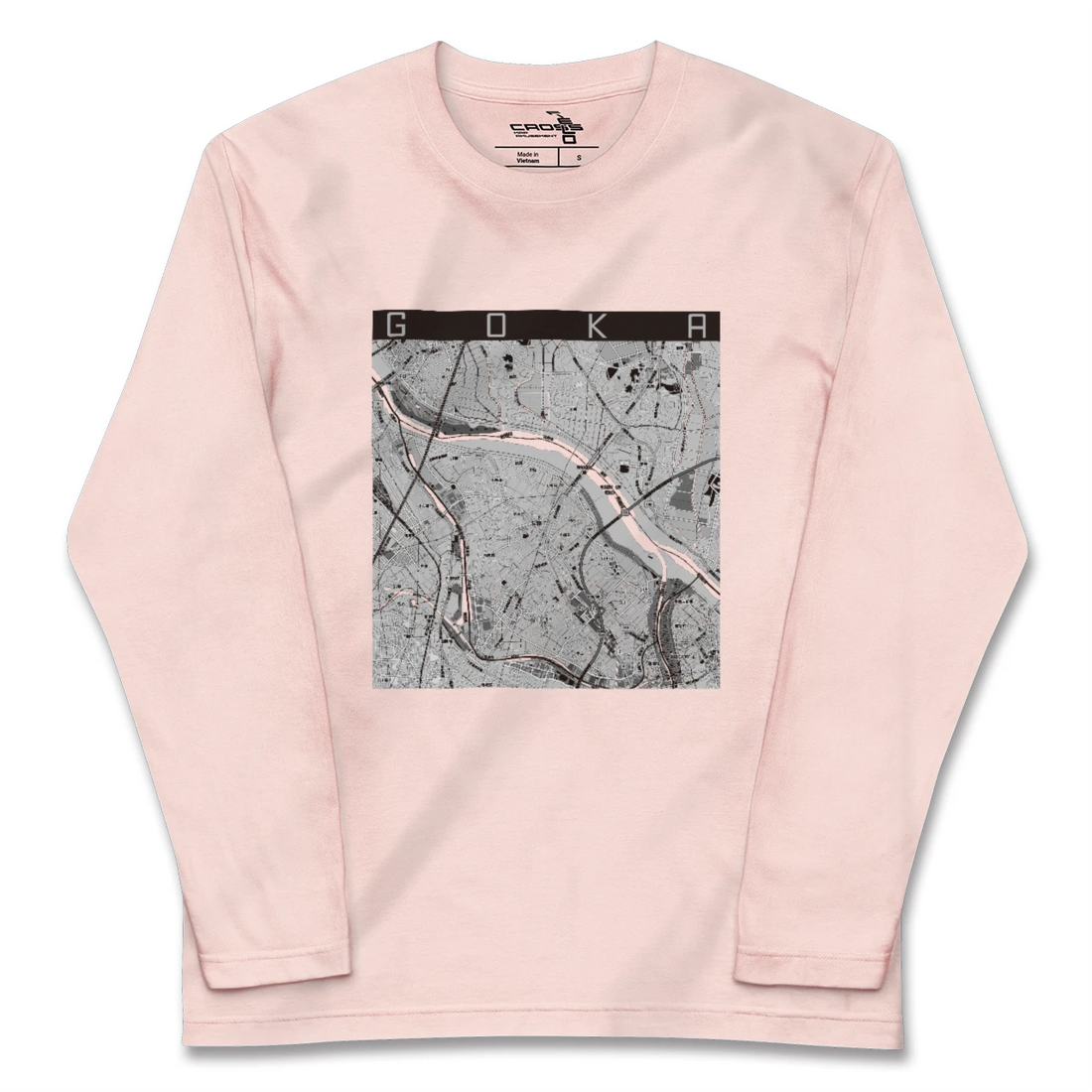 【五霞（茨城県）】地図柄ロングスリーブTシャツ