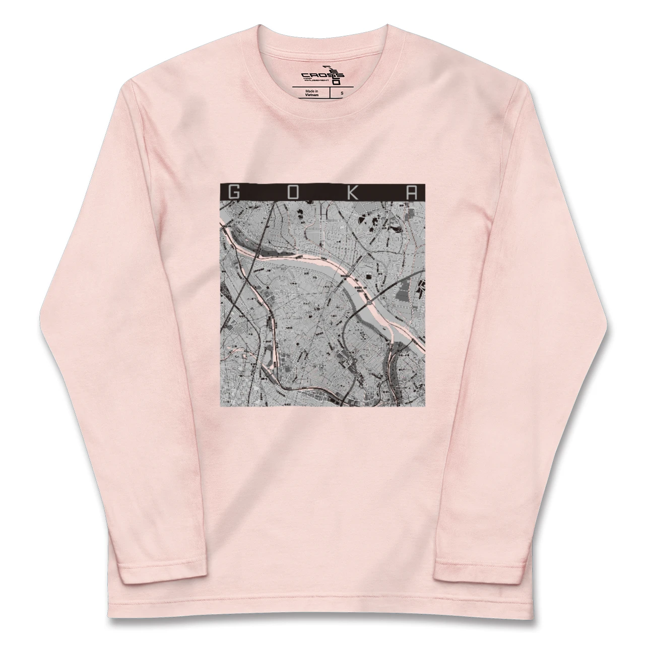 【五霞（茨城県）】地図柄ロングスリーブTシャツ