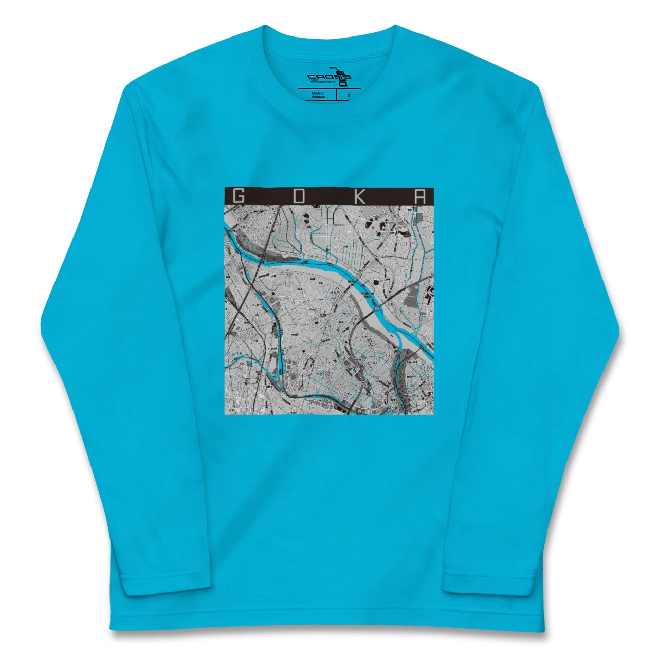 【五霞（茨城県）】地図柄ロングスリーブTシャツ
