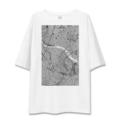 【五霞（茨城県）】地図柄ビッグシルエットTシャツ