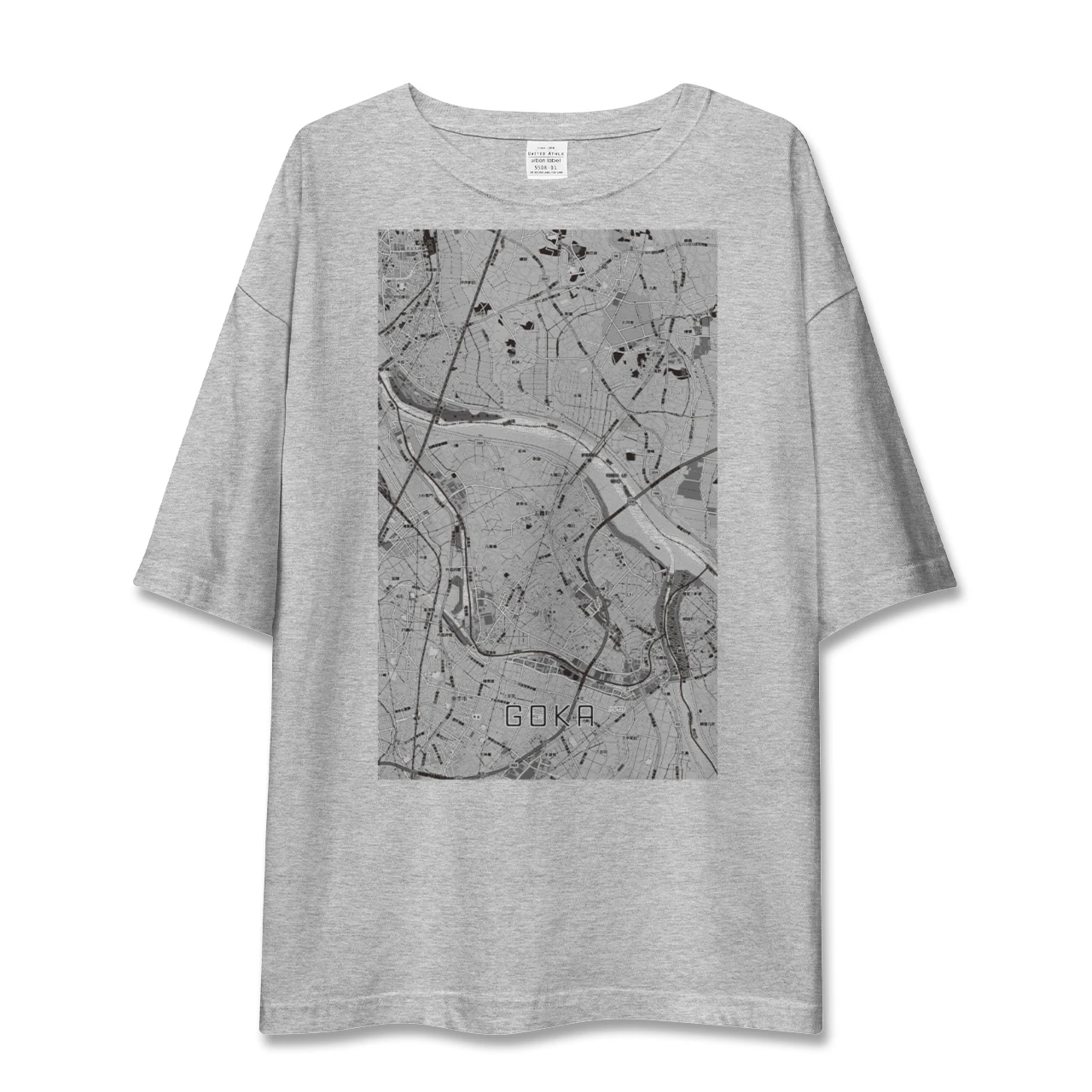 【五霞（茨城県）】地図柄ビッグシルエットTシャツ