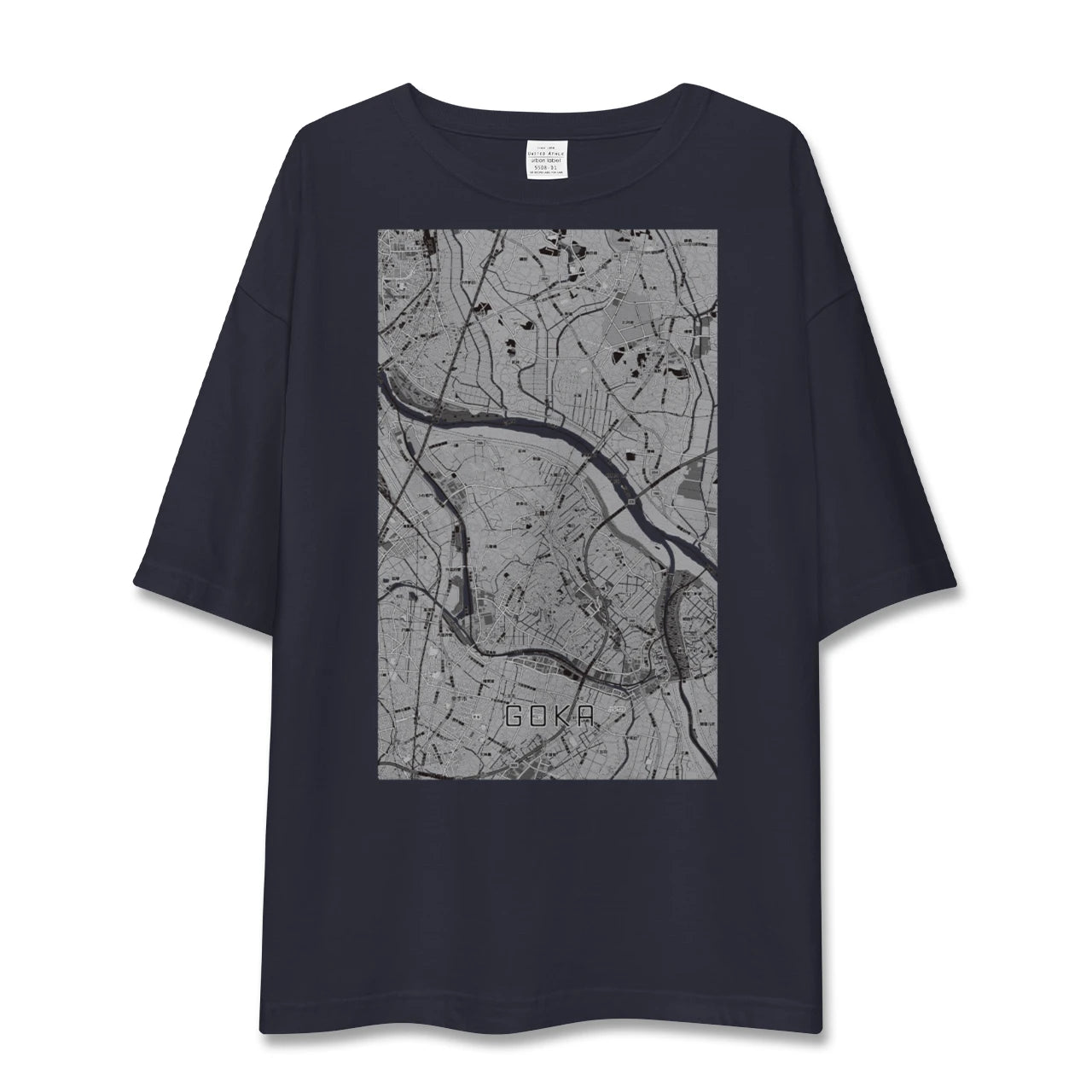 【五霞（茨城県）】地図柄ビッグシルエットTシャツ