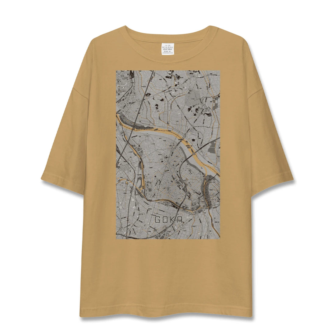 【五霞（茨城県）】地図柄ビッグシルエットTシャツ