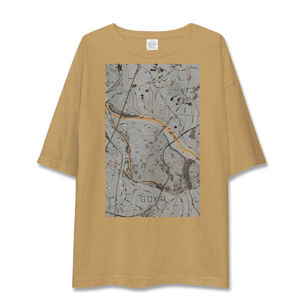 【五霞（茨城県）】地図柄ビッグシルエットTシャツ