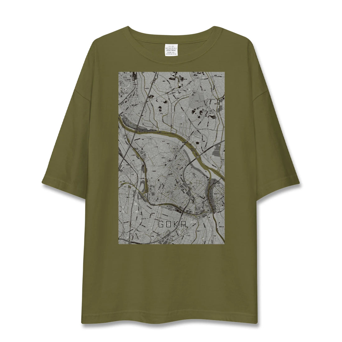 【五霞（茨城県）】地図柄ビッグシルエットTシャツ