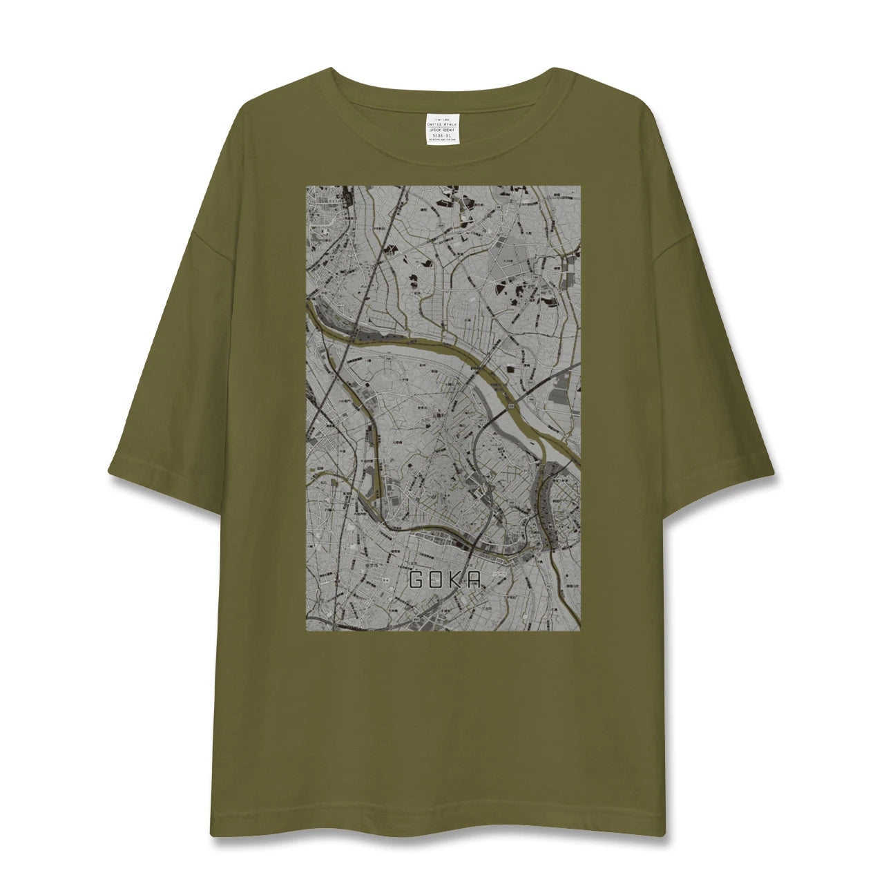 【五霞（茨城県）】地図柄ビッグシルエットTシャツ