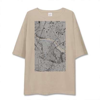 【五霞（茨城県）】地図柄ビッグシルエットTシャツ