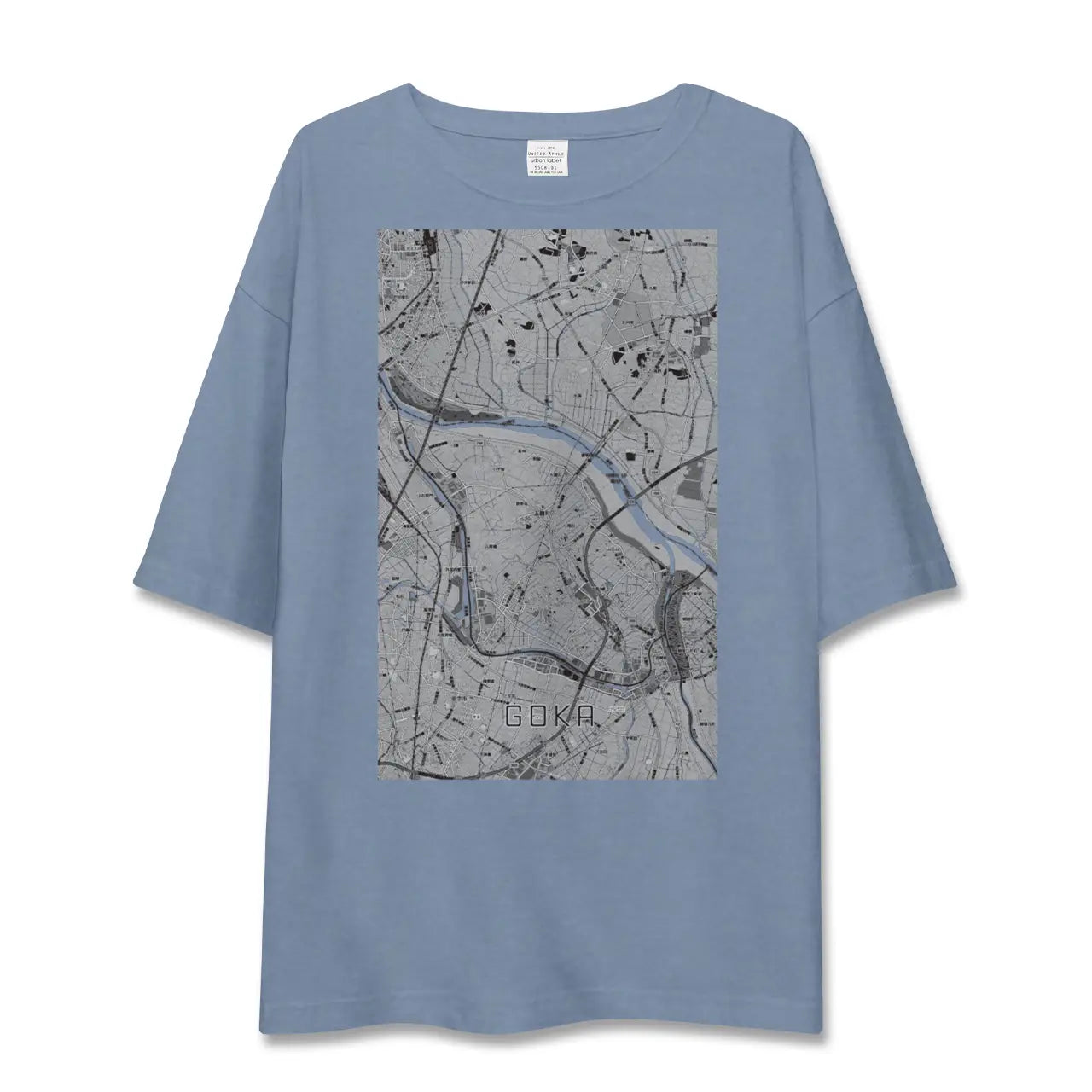 【五霞（茨城県）】地図柄ビッグシルエットTシャツ