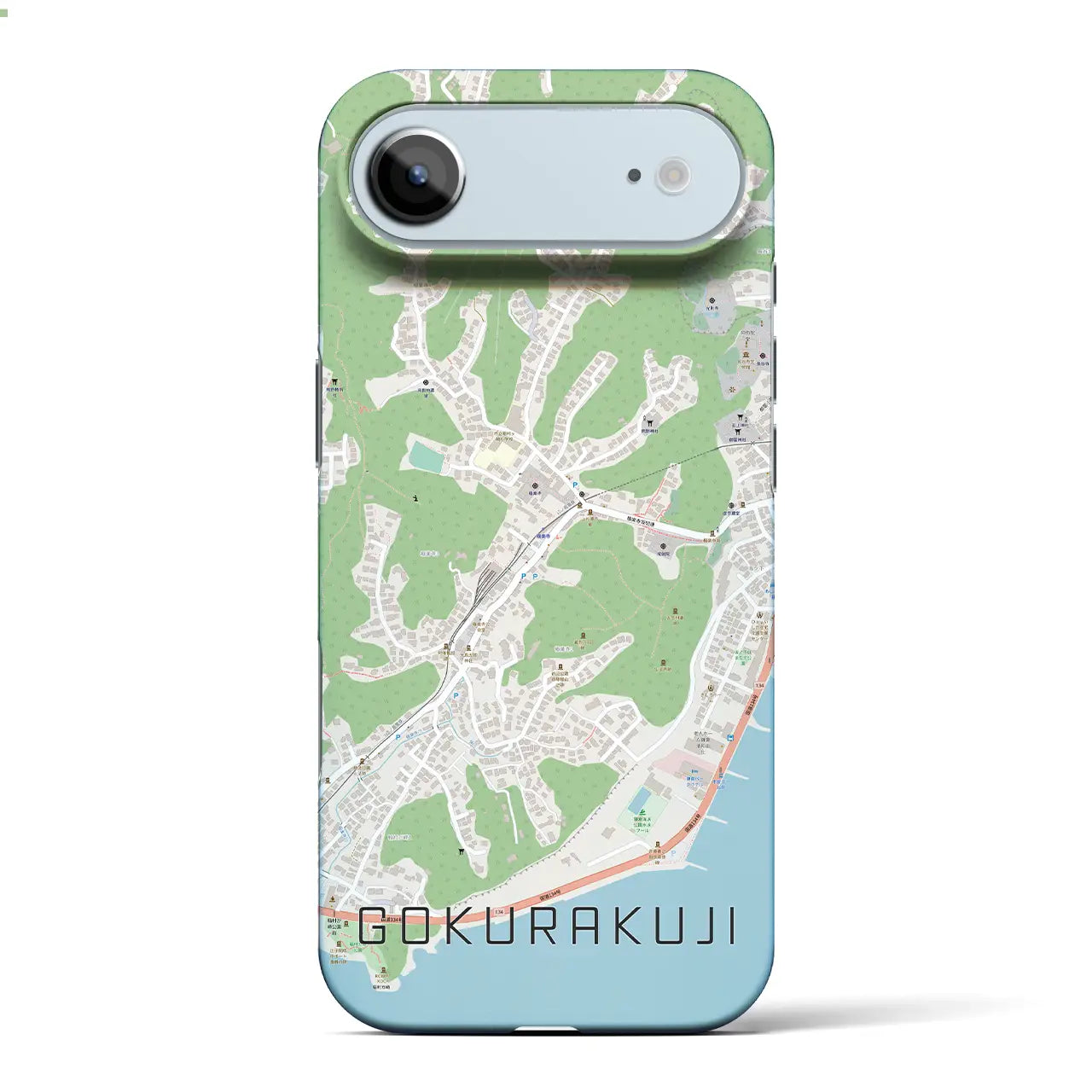 【極楽寺（神奈川県）】地図柄iPhoneケース（バックカバータイプ）