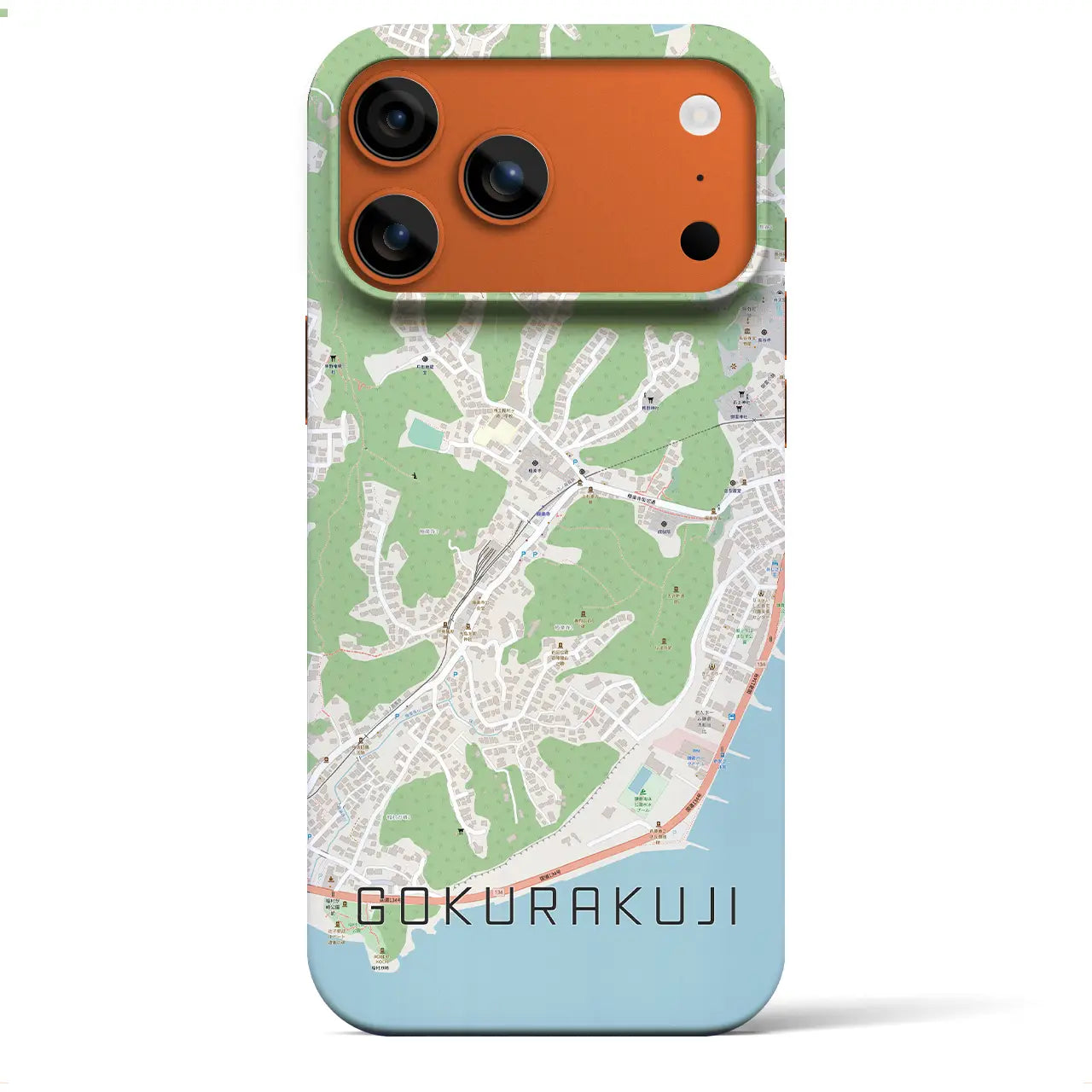 【極楽寺（神奈川県）】地図柄iPhoneケース（バックカバータイプ）ナチュラル・iPhone 17 Pro Max 用