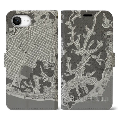 【極楽寺（神奈川県）】地図柄iPhoneケース（手帳タイプ）