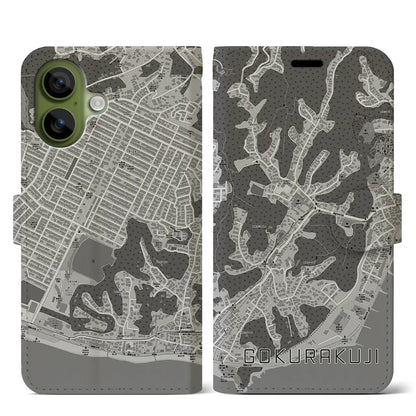 【極楽寺（神奈川県）】地図柄iPhoneケース（手帳タイプ）